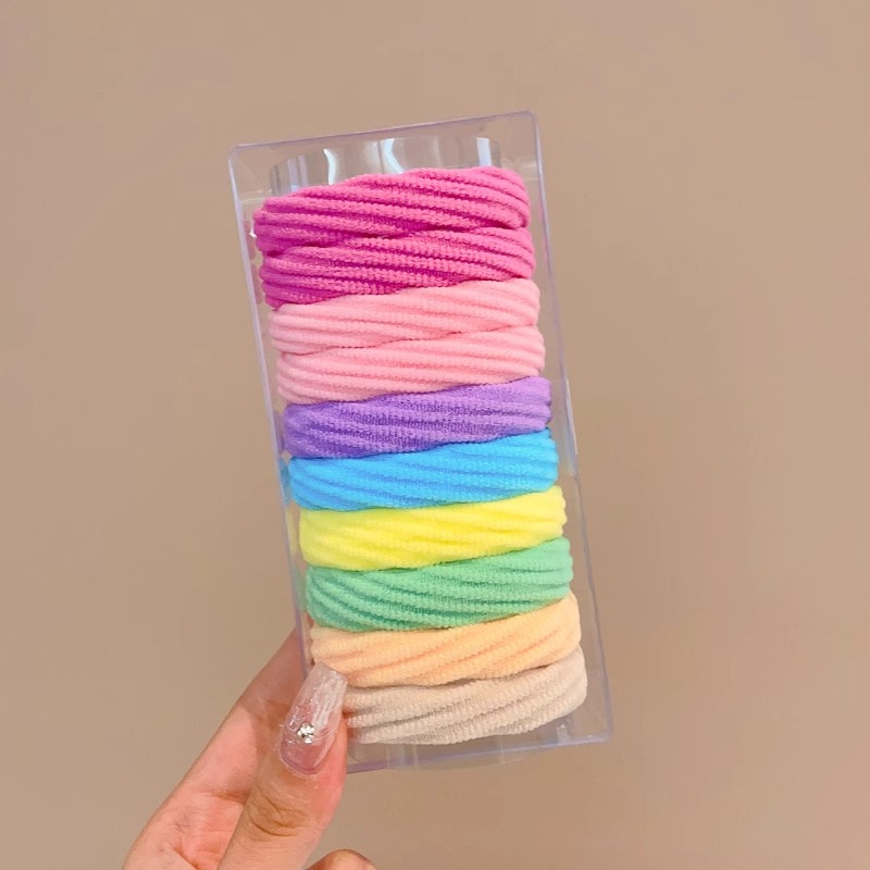 Temperamento simple de alta cola de caballo anillo de cabello de mujer sin costura cuerda de cabeza de alta elasticidad de correa duradera de cabello de cabello tocado