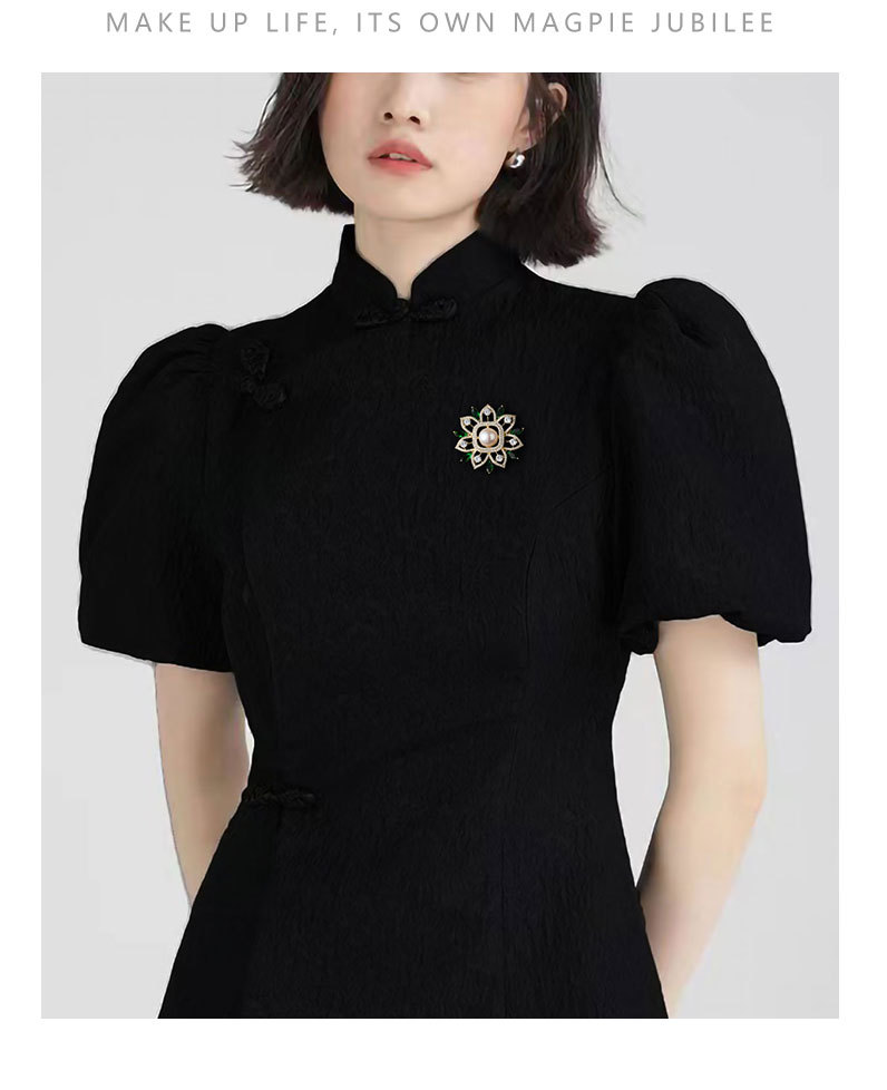 时尚复古高级感花环胸针小众新品几何形胸花优雅