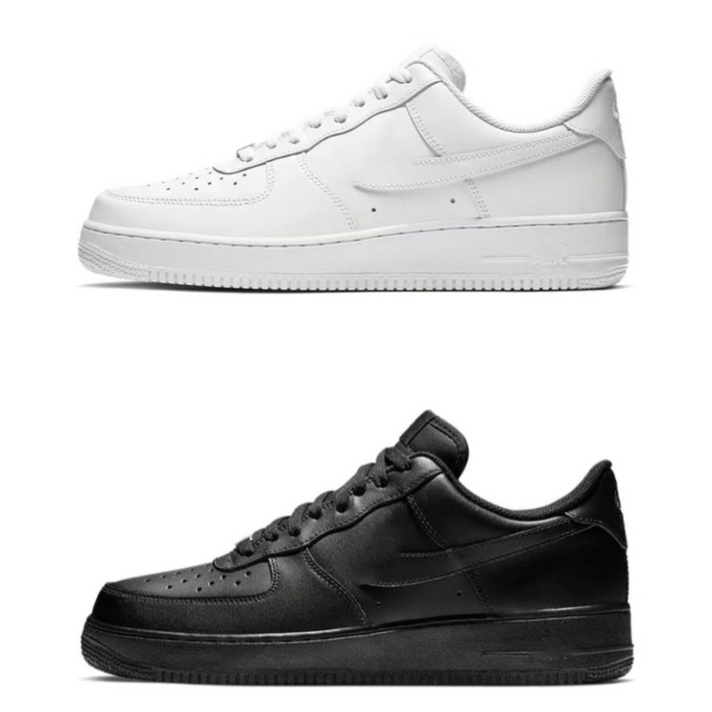 Putian Air Force One Pure White Versatile First-Layer Leather Classic Couple Men's and Women's Casual Shoes Cross-Border Direct Supply