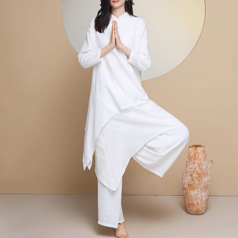 2025 New Autum Plus Size Women's Loose Meditation Healing Zen Clothing Bi Gu Dance Rhyme Meditation Yoga Clothing Set