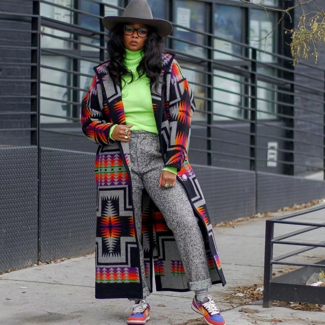 2025 осень-зима новый Amazon wish прямые продажи внешней торговли женская одежда оптовая длинная ветровка ниша дизайн куртка женский