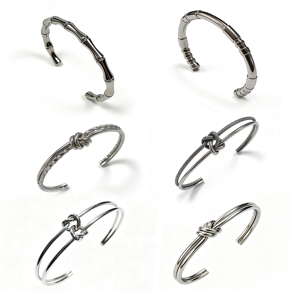 Minimalistic bracelet stainless steel, accessory, Korean style, does not fade, internet celebrity