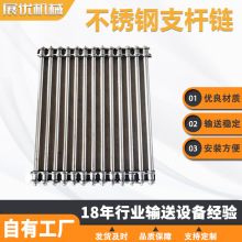 不锈钢穿杆链食品运输烘干输送线耐高温链杆式支轴带食品链杆网带