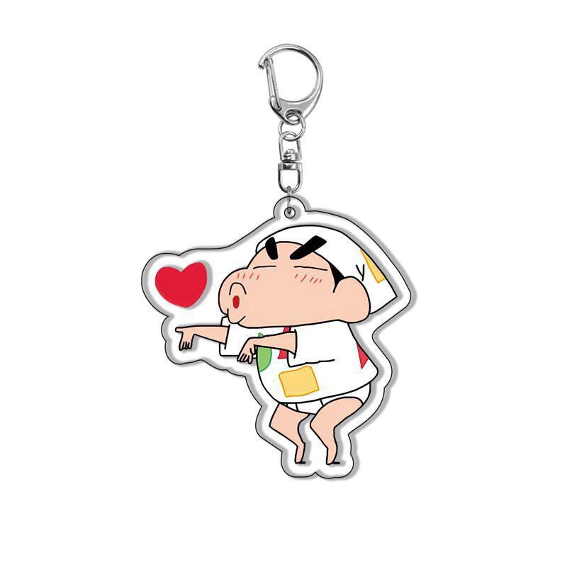 Crayon Shin-Chan Animación Periférico Nohara Shinsuke Xiaokui Xiaobai Nini Colgante de llavero de acrílico entre vientos