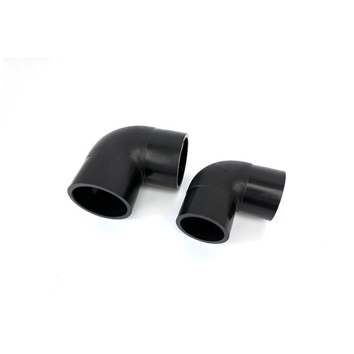 Brand new black PE pipe fitting for connecting 90-degree elbows, 63-800mm socket fusion HDPE water supply pipe components