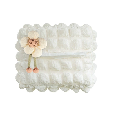 Car Tissue Box Creative Puff Car tissue box/set - pumpkin-flower-beige