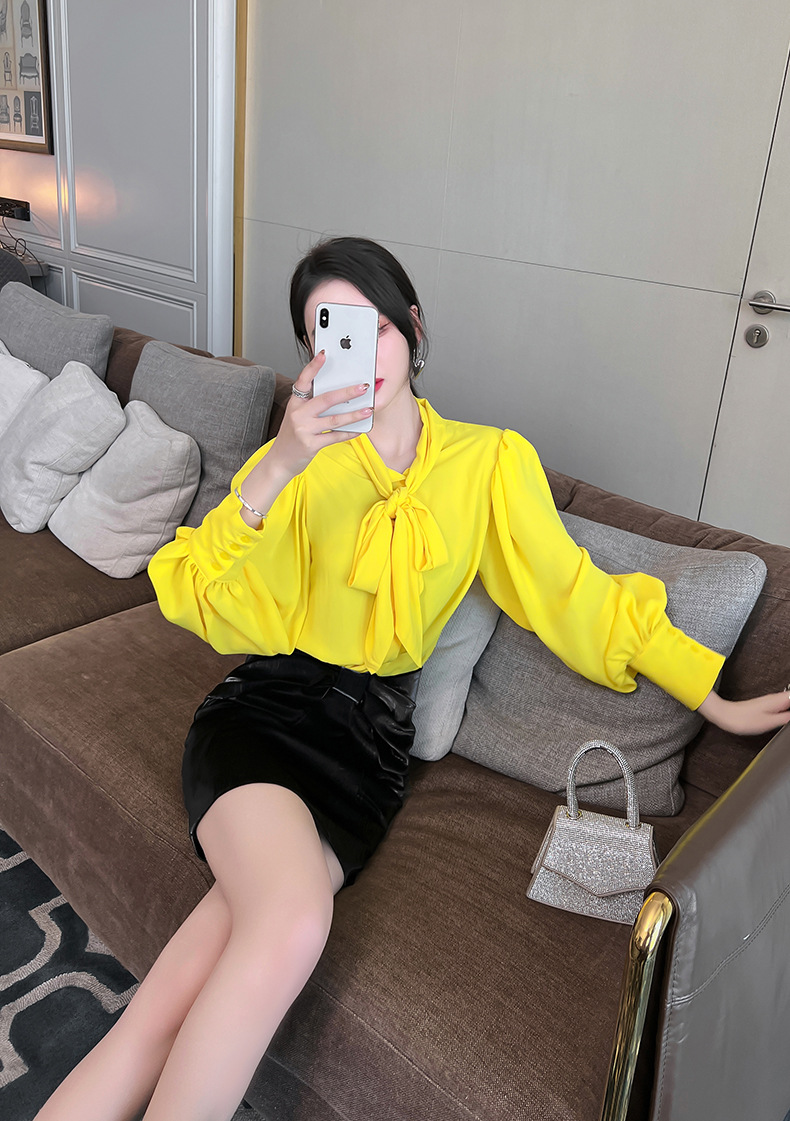 Chân váy bodycon xếp ly nơ cao eo dáng midi thời trang nữ — Màu đen chi tiết 6