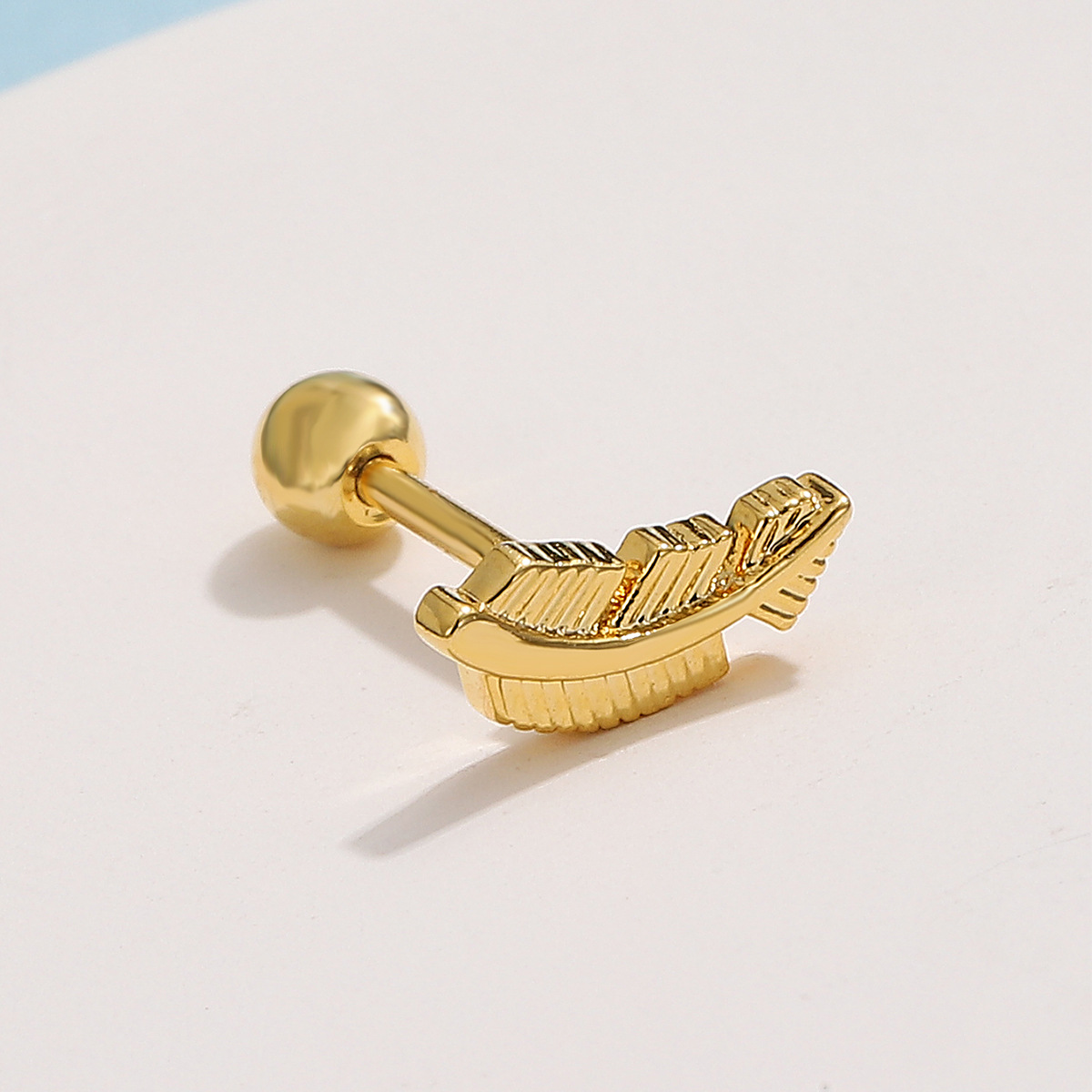 Wedding, Travel Occasion Vintage Micro-set Zircon Butterfly Flower Feather Heart Copper Screw Earrings