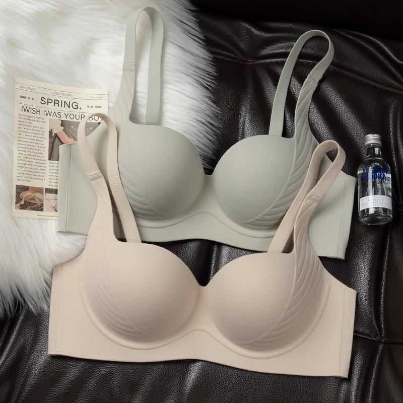 Litching Underwear Women's Gather-up Small Chest-up Large Breast-up Anti-sagging Upper-support Adjustable Non-steel Ring Traceless Bra
