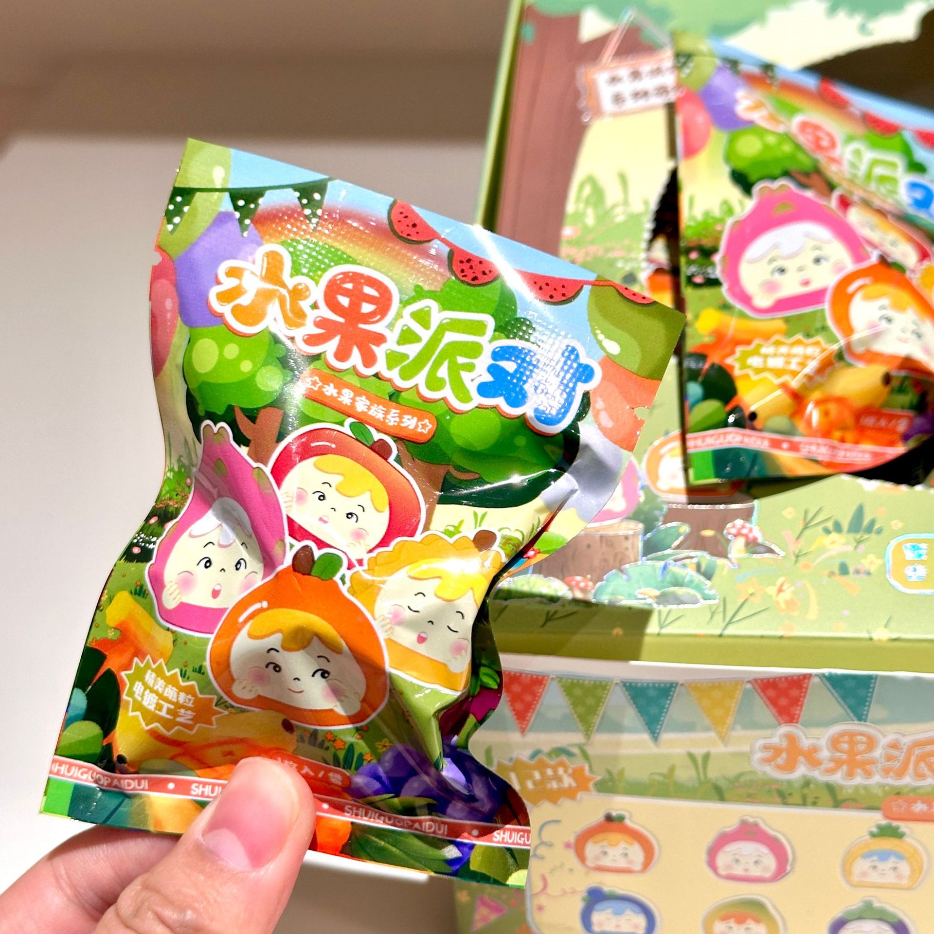 Fiesta de frutas encantadora muñeca de dibujos animados muñeca sorpresa bolsas ciegas en línea regalos hechos a mano para niños pequeños regalos