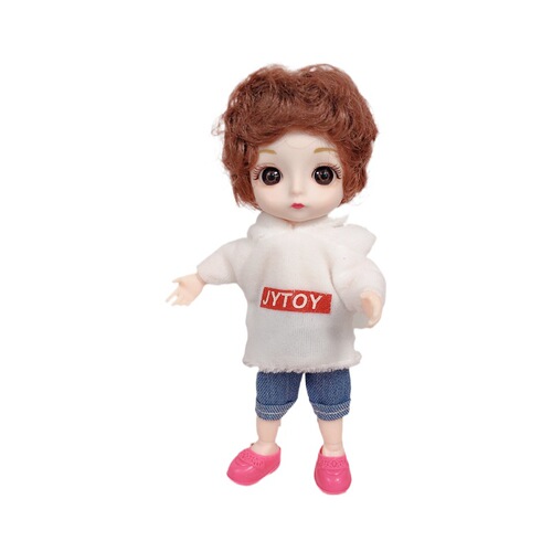 17cm 8 points bjd13 joint 6 inch dress up doll denim wedding dress ob11 clothes suit girl birthday accessories