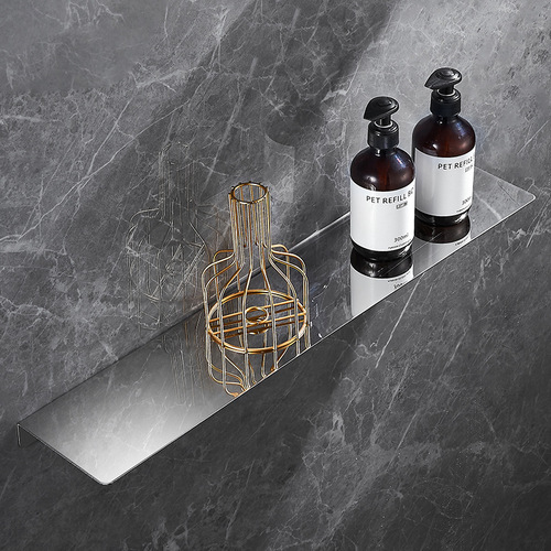 Bathroom shower room storage rack 304 stainless steel bathroom storage rack mirror front shelf tray wall hanging