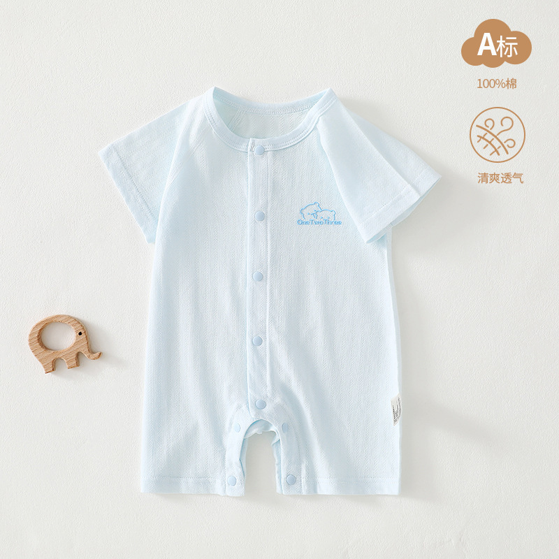 Baby's jumpsuit Pure Cotton Class A Summer Thin Newborn Clothes Baby's Climbing Clothes Anyang Baby's Clothing