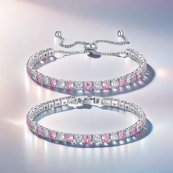 European and American Popular Colorful Zircon Bracelet Set Combination Wholesale Colorful White Golden Plated Tennis Bracelet Bracelet