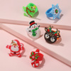 Christmas children's cartoon ring PVC, Birthday gift