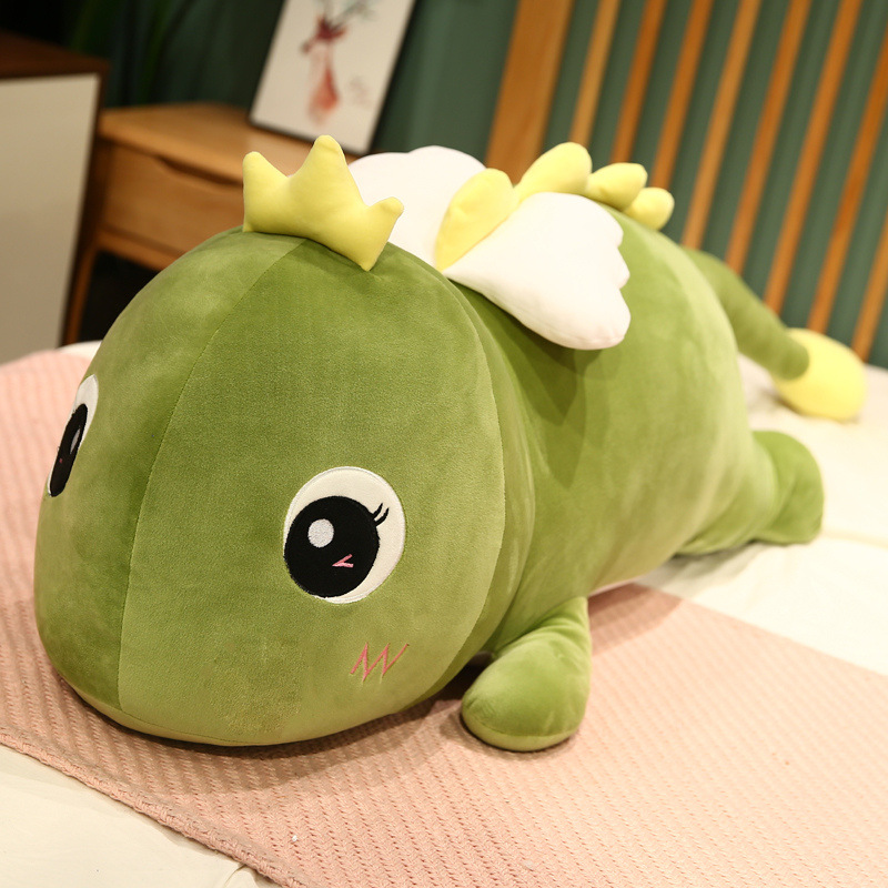 Dinosaurio muñeca de juguete de peluche super suave almohada chica durmiendo Linda cama super suave Ragdoll niños Muñeca de Regalo