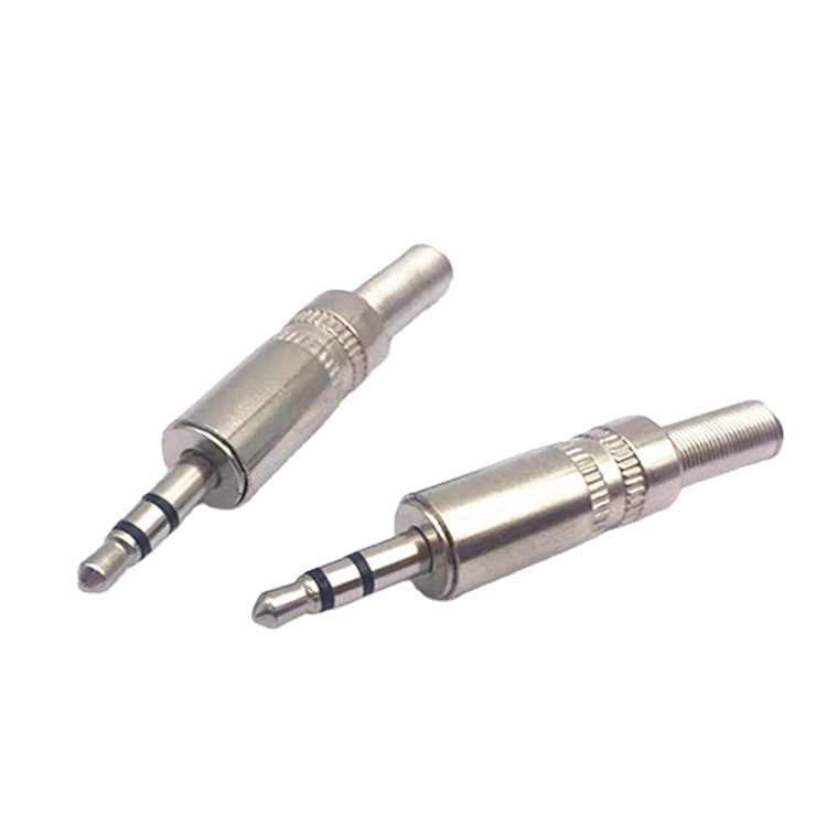 镀镍3.5公头 音频耳机插头3.5mm插头3.5双声道音频头镀镍光杆滑面