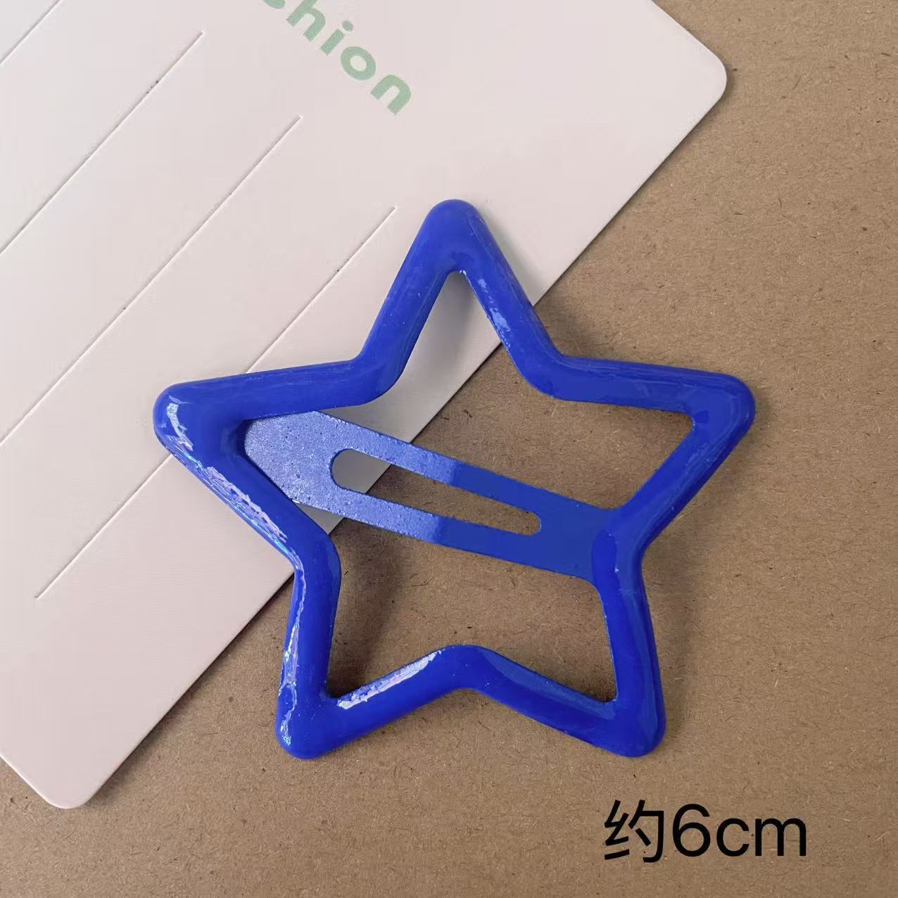 6CM Large Dopamine Candy Color Star Hair Clip Girls Side Bangs Hairpin BB Clip Teen Cute Clip