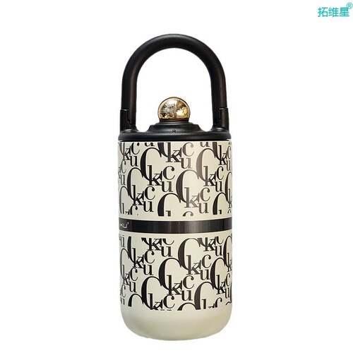 Thermos cup for girls with good looks ins straw 2024 new 304 stainless steel liner small and portable handheld water cup