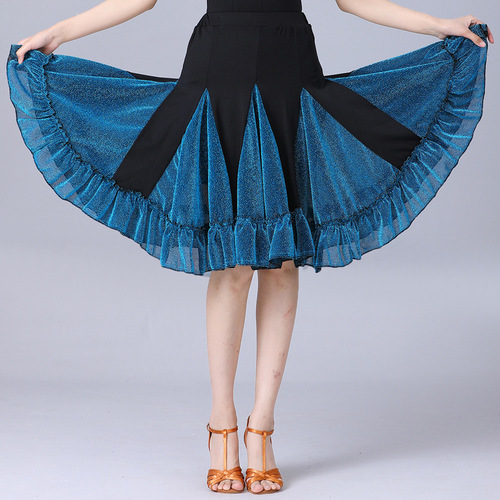 Square dance costume Latin dance skirt skirt for women adult new dance practice clothes dance skirt short skirt big swing skirt