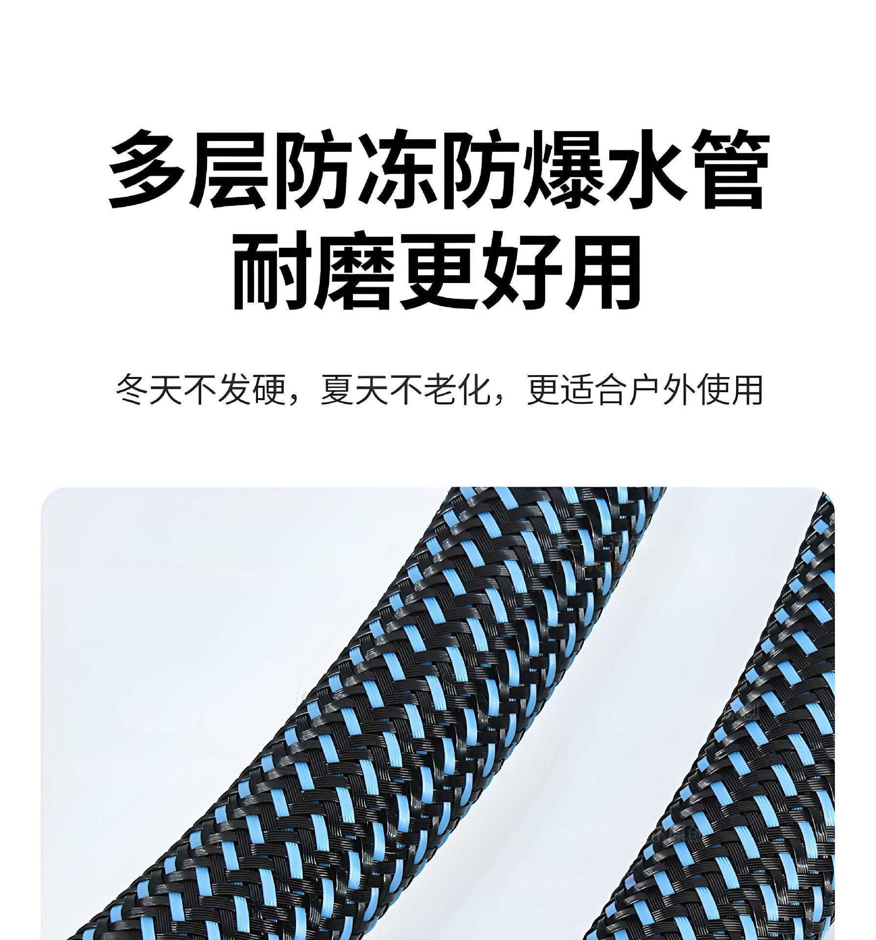 Car Wash High-Pressure Water Gun, Household Cleaning Tool, Quick-Connect, Lightweight, Anti-Aging, Anti-Tangle, Explosion-Proof, for Garden Watering