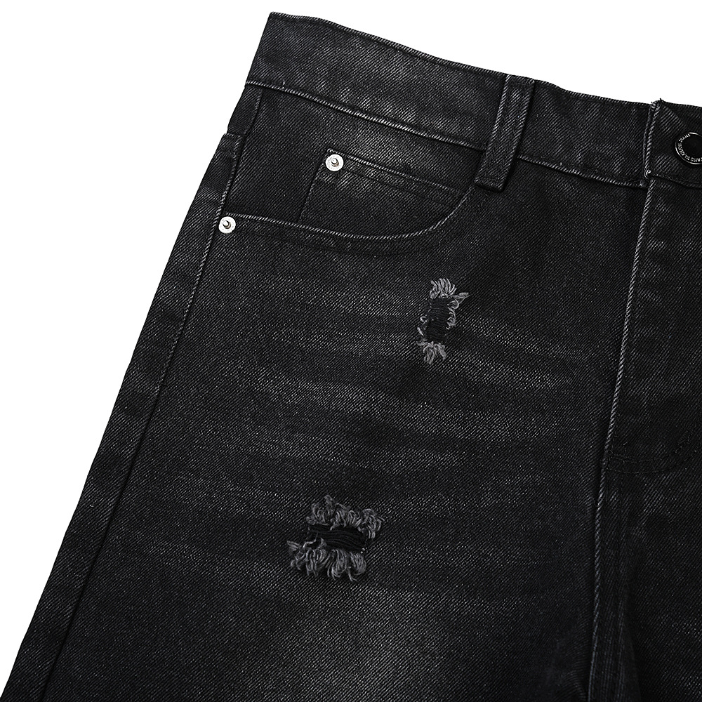cross-border Foreign Trade Washed Distressed Casual Men's And Women's Jeans Wholesale Dropshipping Trendy_mkmklike.com