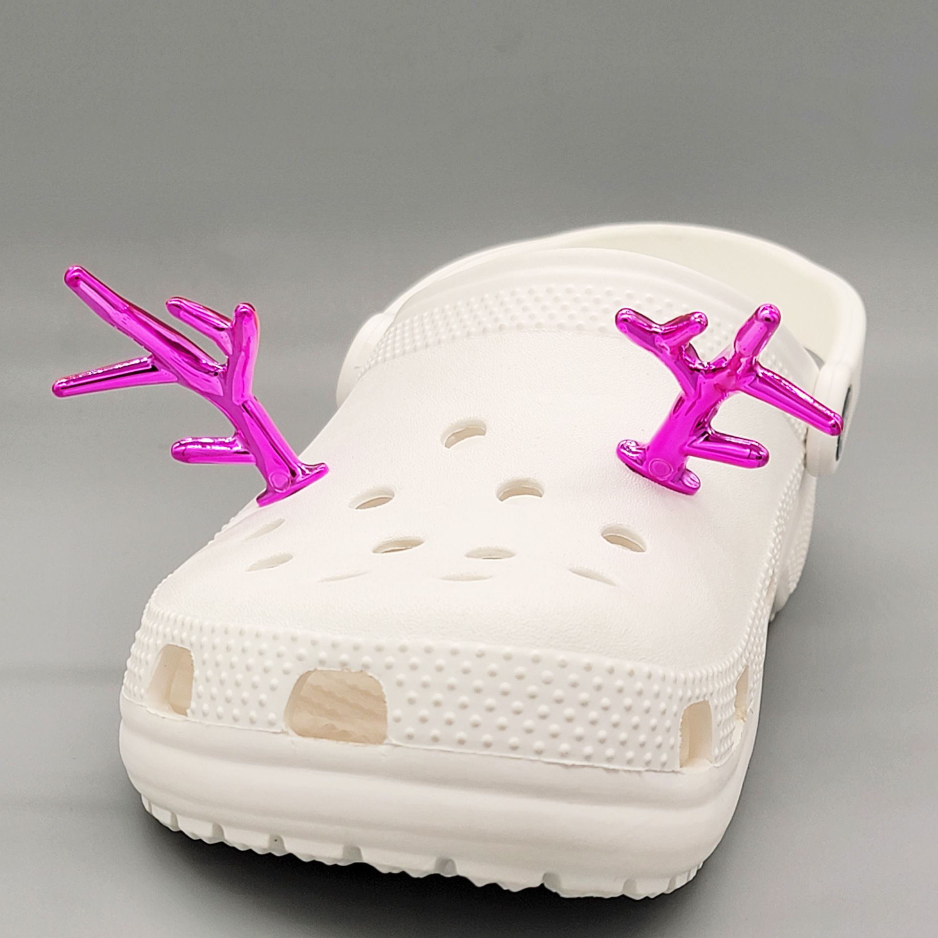 Shoe Buckle Shoe Accessories Type Christmas Antlers Shoe Accessories Plastic Slippers Summer Shoe Buckle