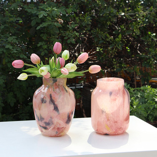 Creative Pink Floating Star Marble Magnetic Powder Vase Antique Flowers Dining Table Table Table Living Room Vase
