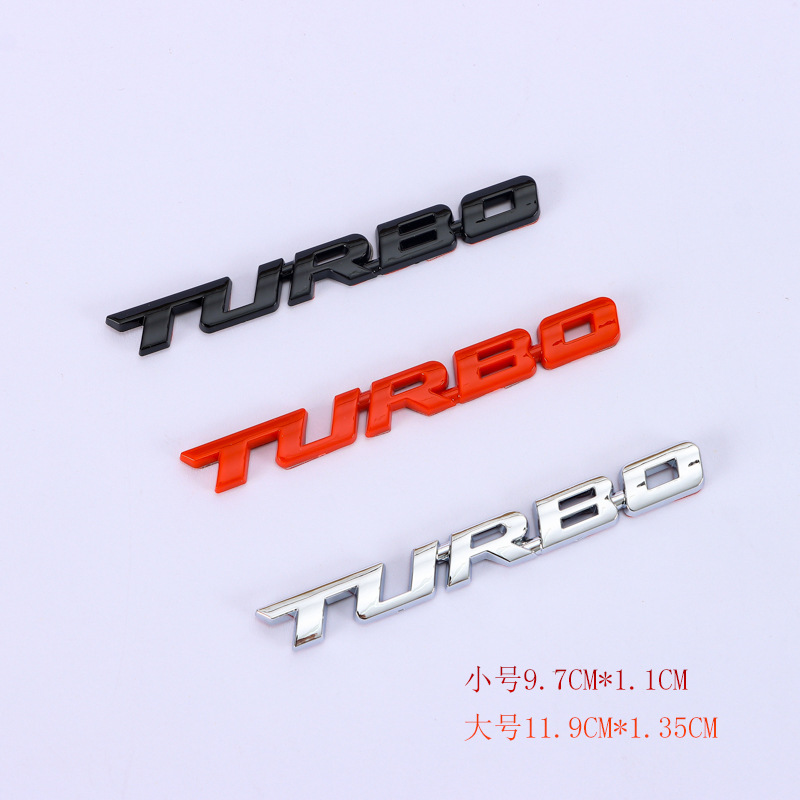 TURBO汽车车标改装涡轮增压车贴 适用奔驰车身英文3D立体贴纸现货