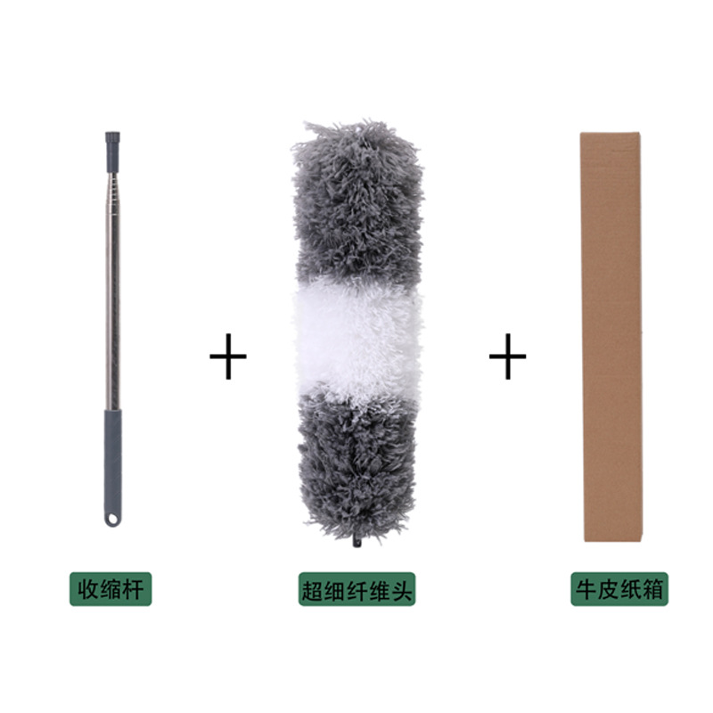 鶏の毛のはたきは伸縮可能です。家庭で屋根の蜘蛛の巣を掃除します。