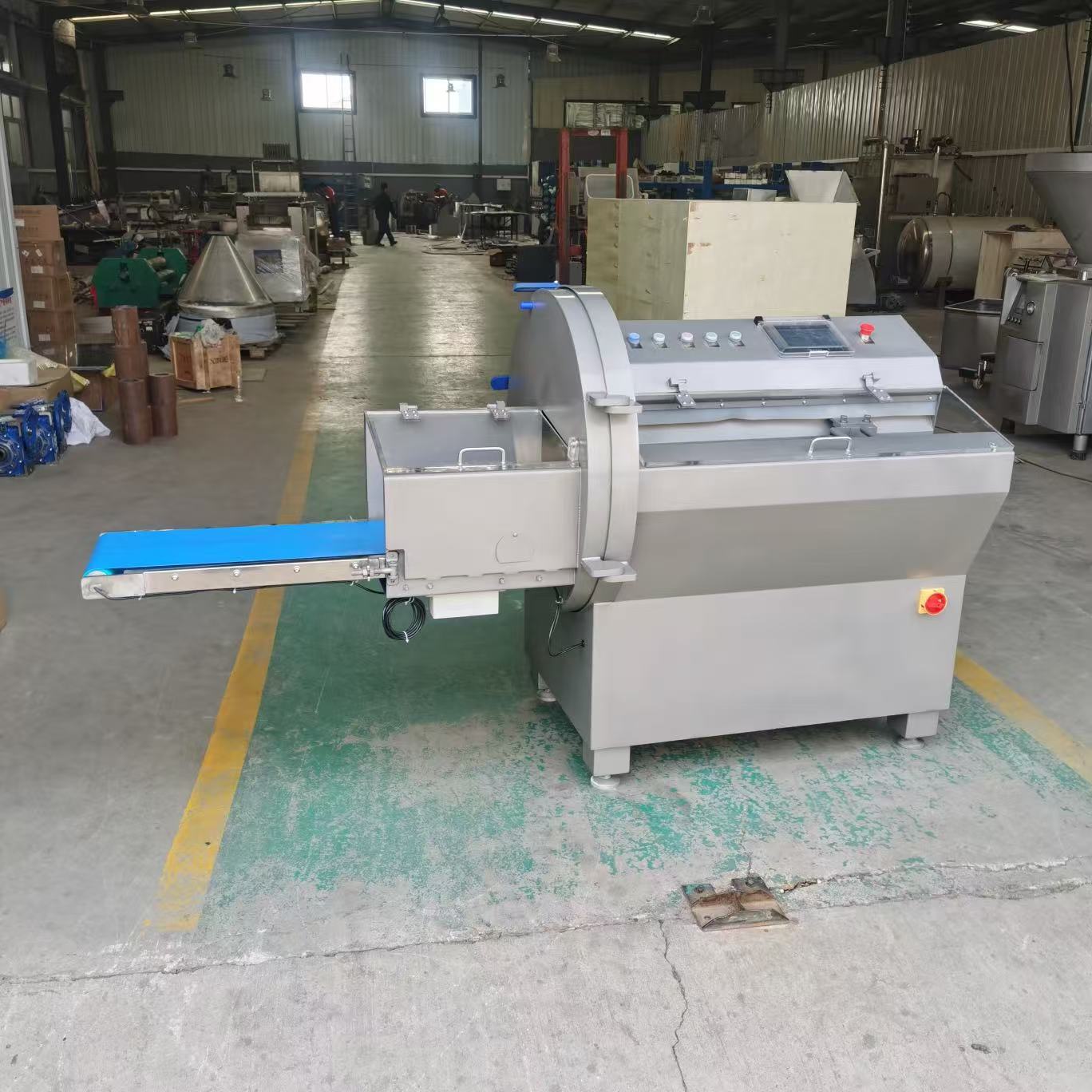 Máquina de corte de carne congelada máquina automática de corte de acero inoxidable gran máquina de corte de filete salmón cocido corte de carne congelada