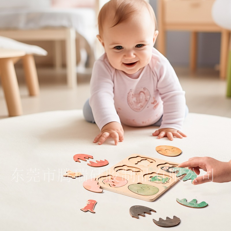 Montessori Early Education Children Wooden Amazon Cross-Border Trade Cognitive Animal Eggshell Matching Puzzle Board Children Handmade Toys