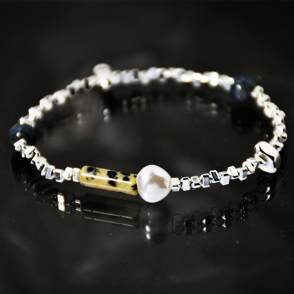 Fashion Geometric Alloy Plating Artificial Pearls Unisex Bracelets