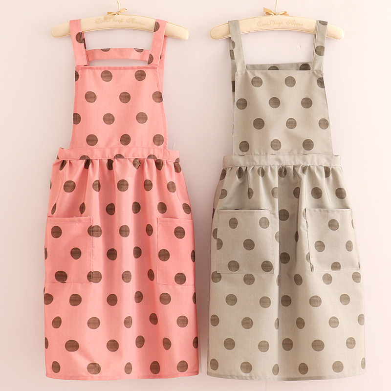 Korean style apron ins vintage artistic apron flower shop nail work clothes female printing breathable home cooking