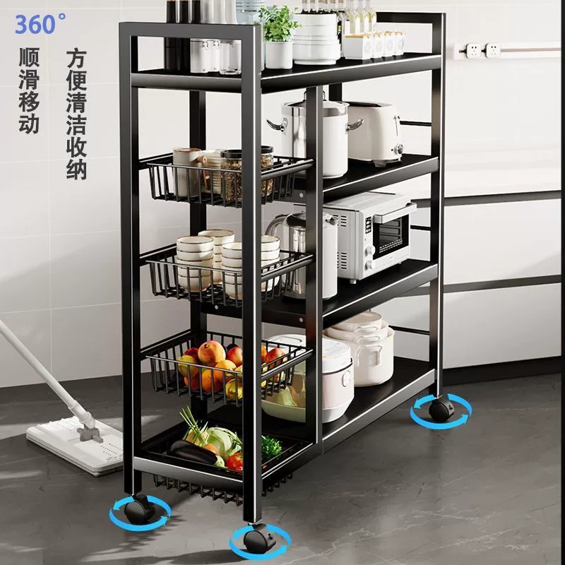 New kitchen multi-functional storage rack floor-standing multi-layer microwave oven oven storage storage shelves wholesale
