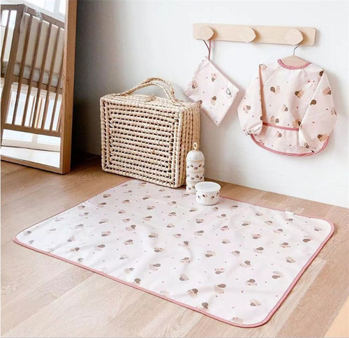 Korean ins baby diaper pad waterproof washable urine-proof mattress baby leak-proof bear overnight sheet