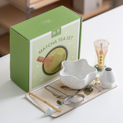 海星抹茶碗笠跨境创意新品专供卡通爆款茶筅刷子抹茶套装点茶工具
