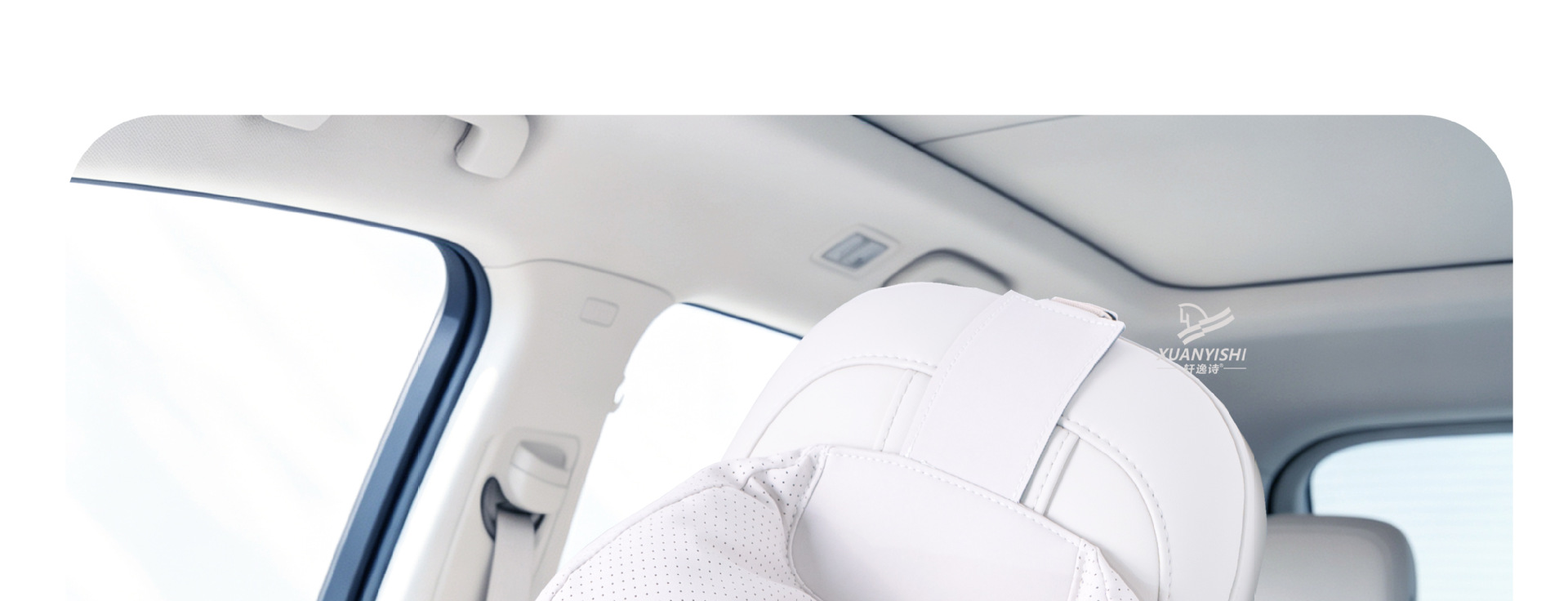 Car Headrest Cloud Cotton Neck Pillow Simple Business Style Adjustable Height Headrest Unisex Dual-Core Headrest