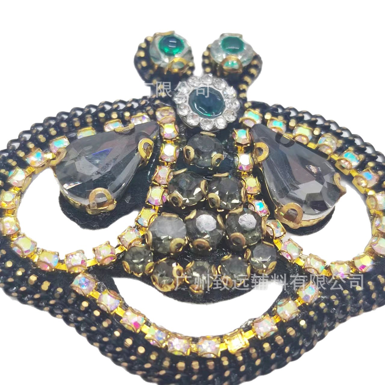 Artículos de moda nuevos y populares: parches de tela con diseño de mariposa y cadena de diamantes para zapatos, bolsos, accesorios de bricolaje, decoraciones para vestidos de novia.
