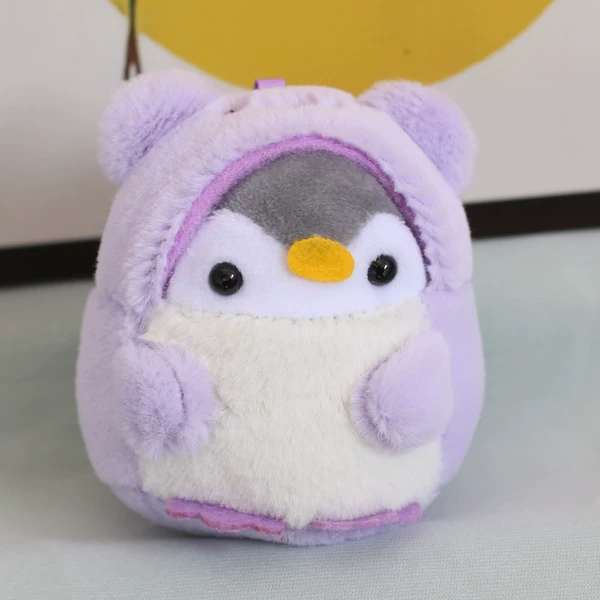 8cm cartoon cross-dressing purple penguin weighs 32g