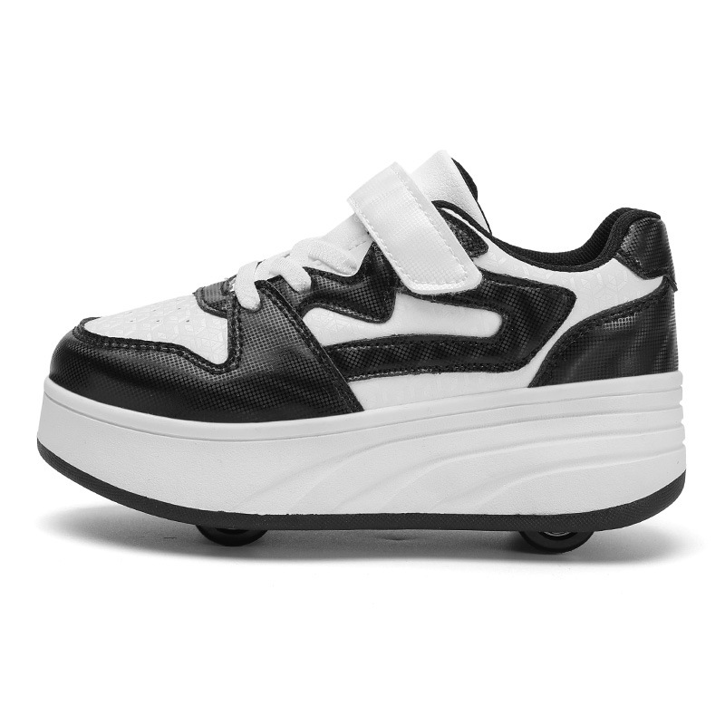Removable children's comfortable footwear for boys on four wheels