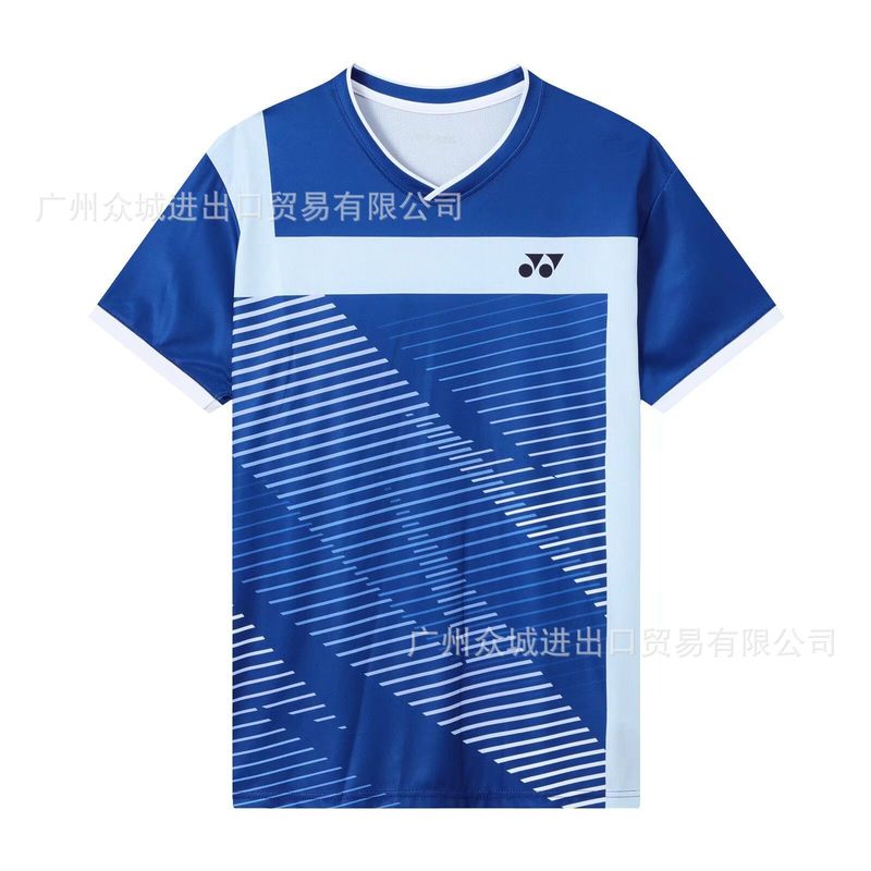 夏の新型バドミントン服の大きい試合服の半袖の男女の同項の速乾の上着の子供の訓練服の運動服の印字|undefined