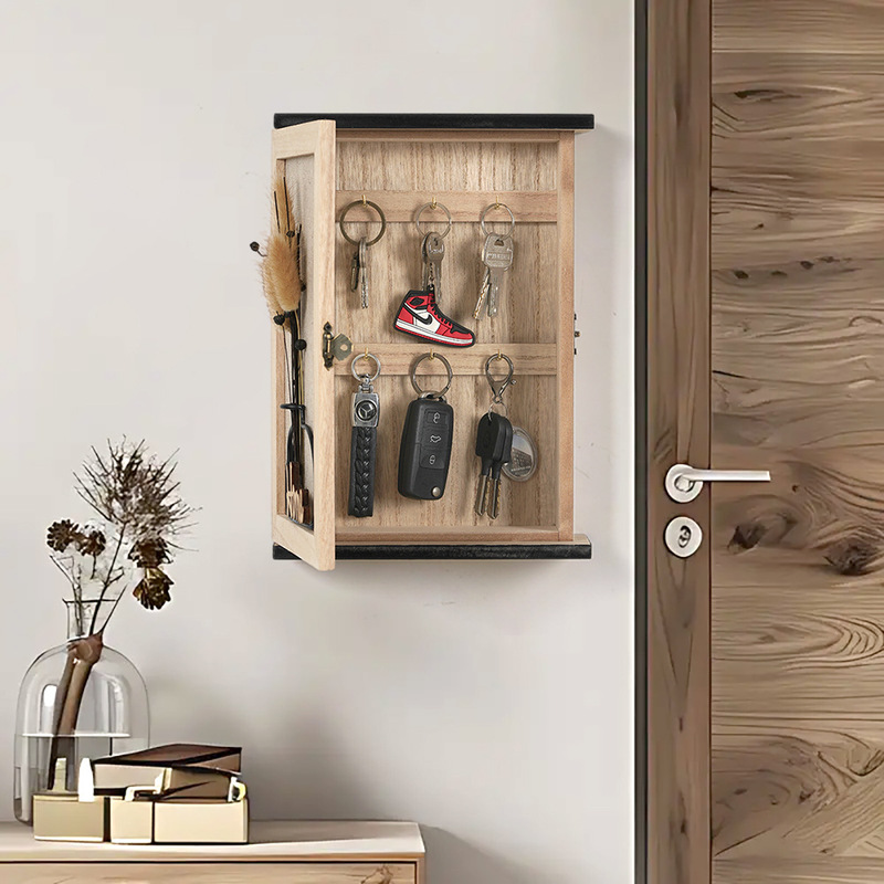 2025クロスボーダー壁掛けキー収納ボックス玄関フック自動車キーロック付き入戸防塵収納ボックス新品|undefined