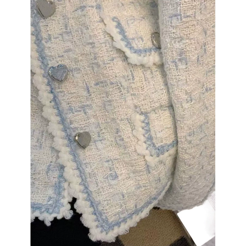 Пальто осенняя модная короткая куртка, стиль Chanel, французский стиль