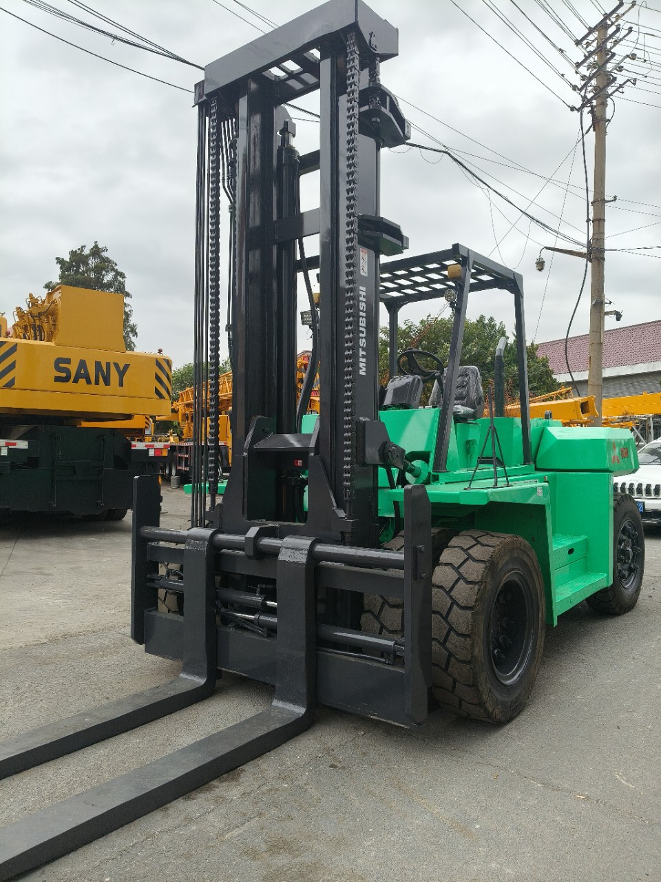 二手叉车三菱叉车10吨15吨内燃式叉车柴油叉车大型叉车外贸现货