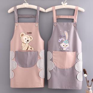 Fashionable and Simple Home Kitchen Apron Waterproof and Oil-Proof Women's Summer Thin Work Cooking Adult Apron Men's Mika