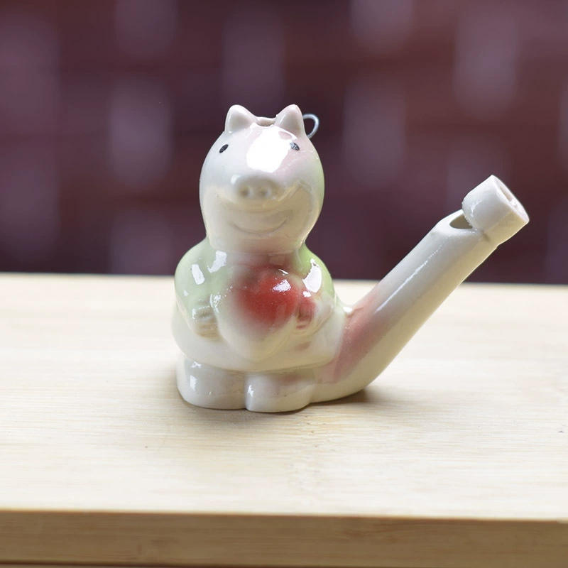 Ceramic Whistle Bird with Lanyard Music Whistle Ceramic Water Bird Scenic Stand Hot Selling Kindergarten Gifts