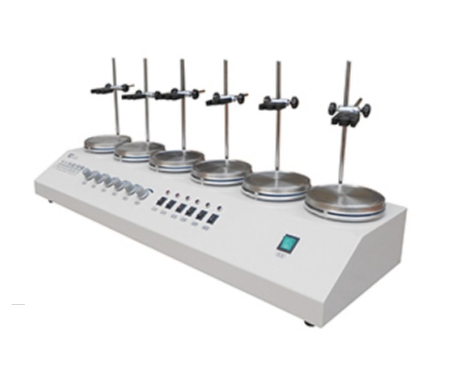 HJ-6加热磁力搅拌器 六工位，起动-2400转/分（无级可调）