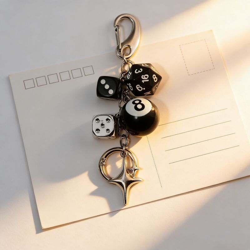 Cross-Border Popular Black Eight Dice Billiard Keychain Personalized Phone Pendant Bag Pendant Black Eight Dice Wholesale Cross-Border Popular Black Eight Dice Billiard Keychain Personalized Phone Pendant Bag Pendant Black Eight Dice Wholesale