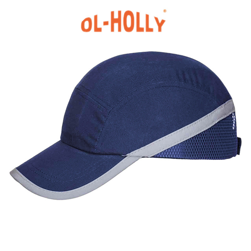 EN812认证防护帽车间轻型反光条防撞帽 ABS内壳轻便型安全帽